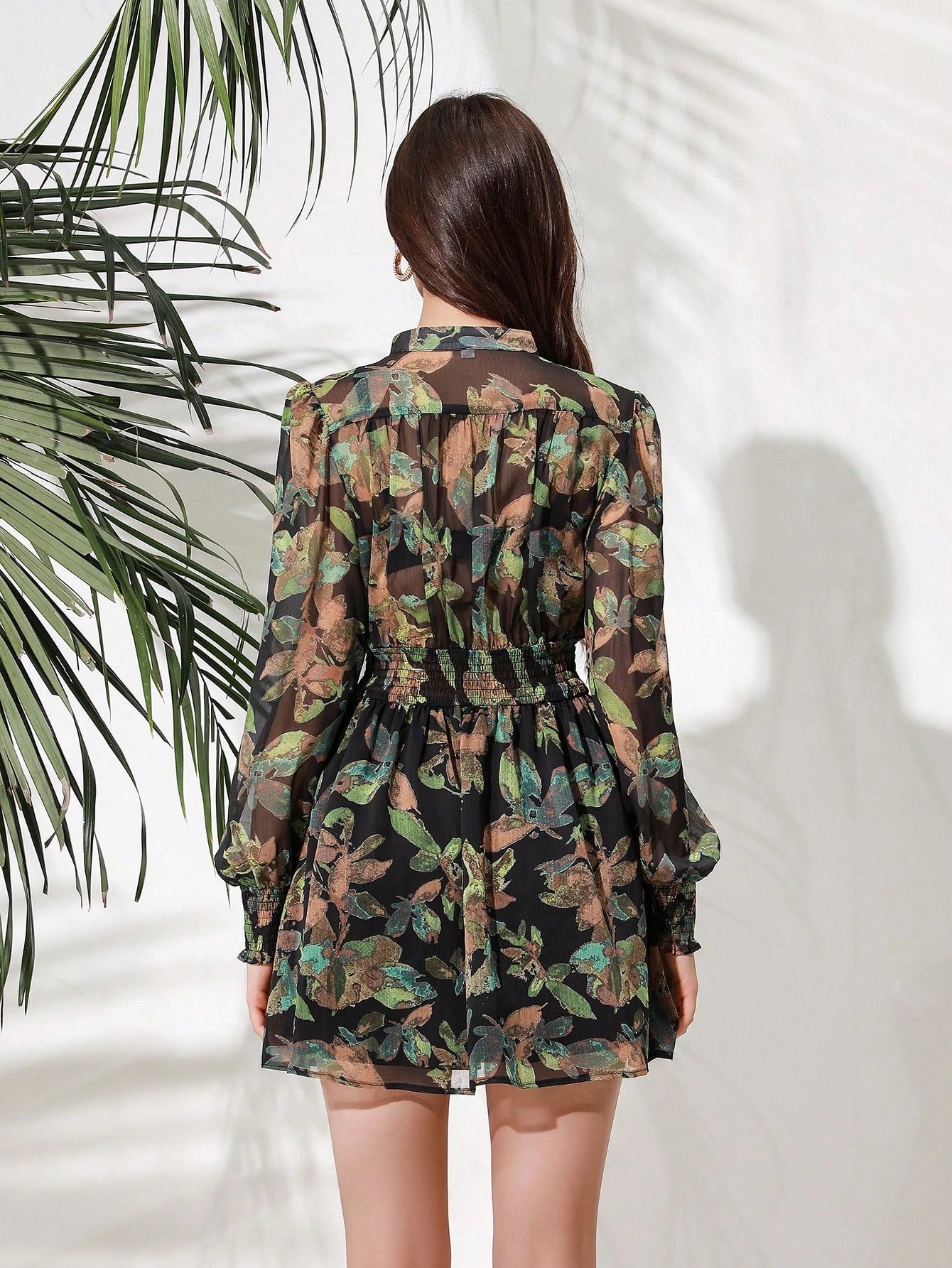 Aveloria Rosie Vestido com Estampa Completa e Manga Farol para Mulheres, Looks de Férias