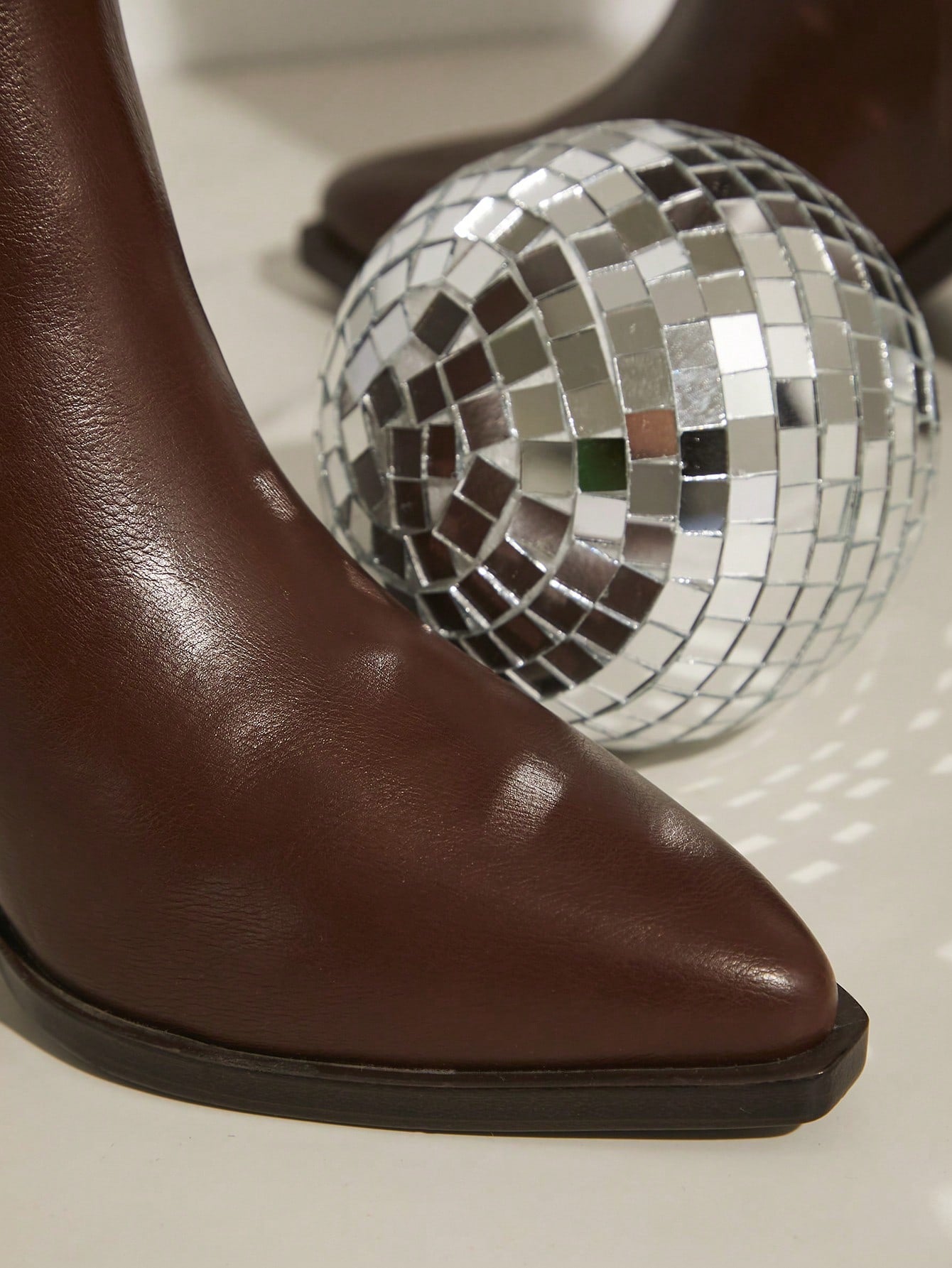 SHUZIA Botas cano alto de salto agulha de cor sólida para mulheres, outono/inverno