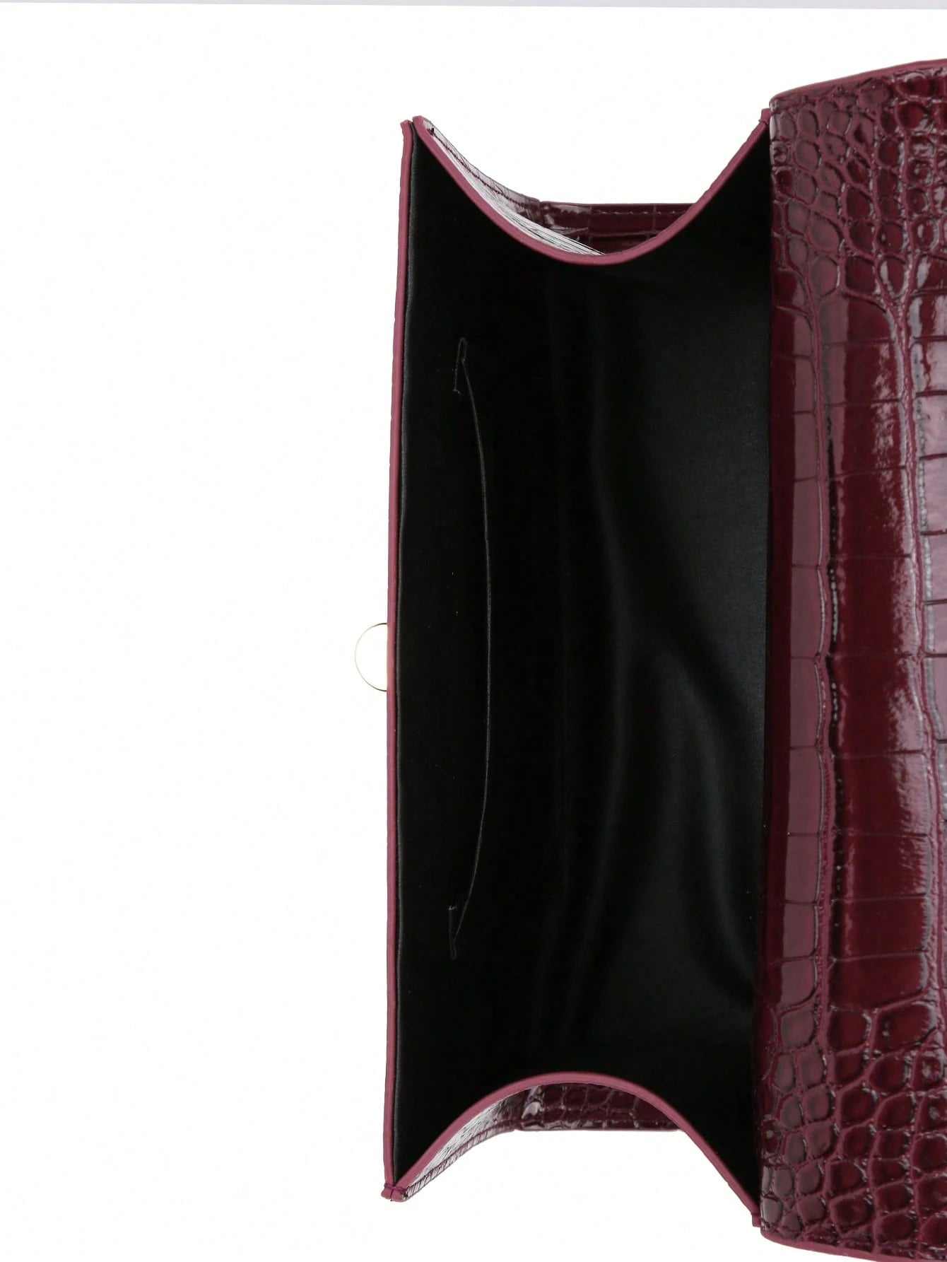 Nova Bolsa Feminina Padrão Crocodilo Brilhante, Grande Capacidade, Moda e Elegante, Acompanha Lenço Estiloso, Pode Ser Usada Como Bolsa de Ombro, Preta