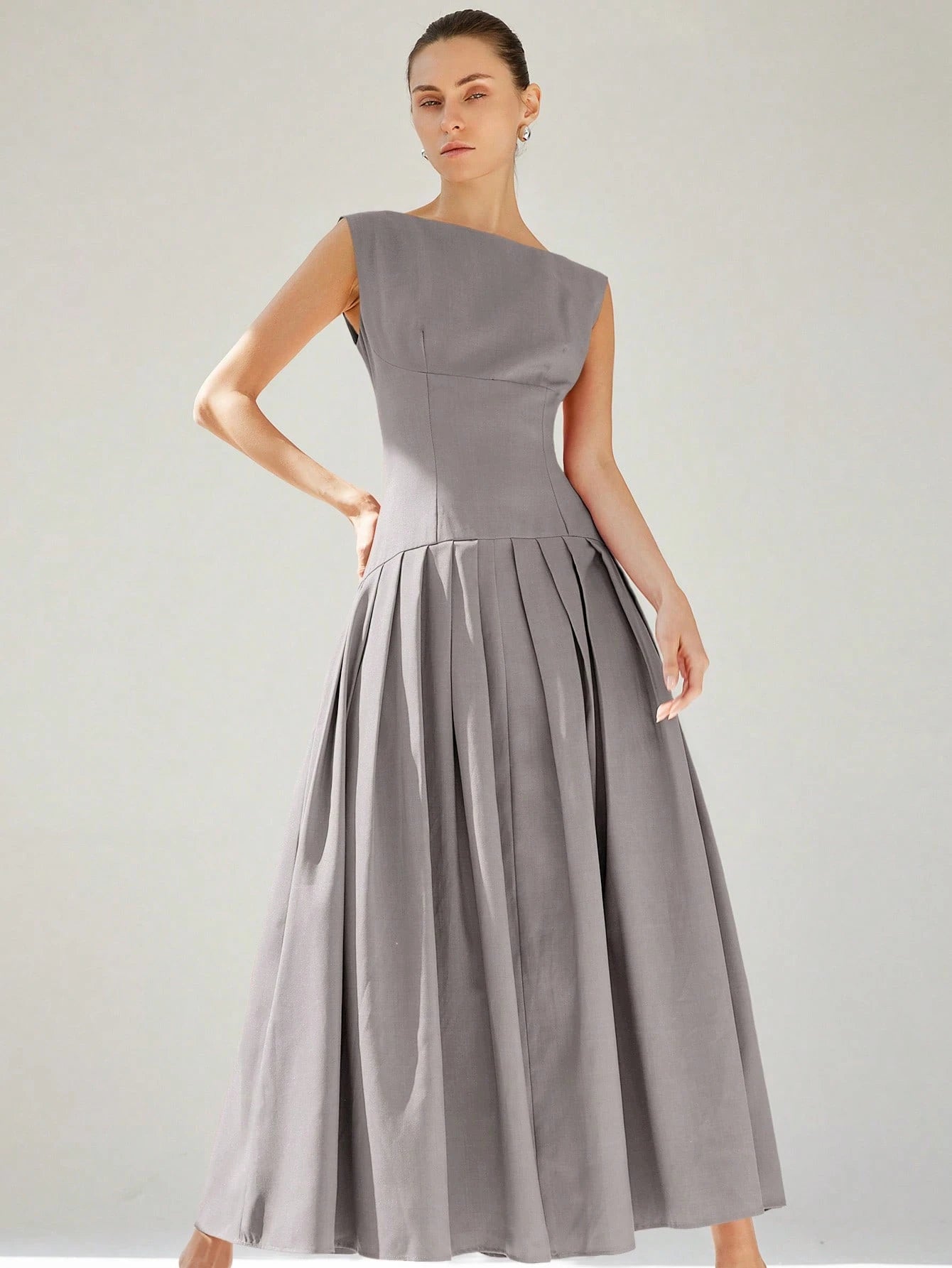 Aveloria Modichic Vestido de Coquetel Elegante de Manga Curta Sexy com Cintura Marcada, Cintura Baixa, Bainha Plissada e Babados Extra Longo Vermelho para Mulheres, Adequado para o Dia dos Namorados