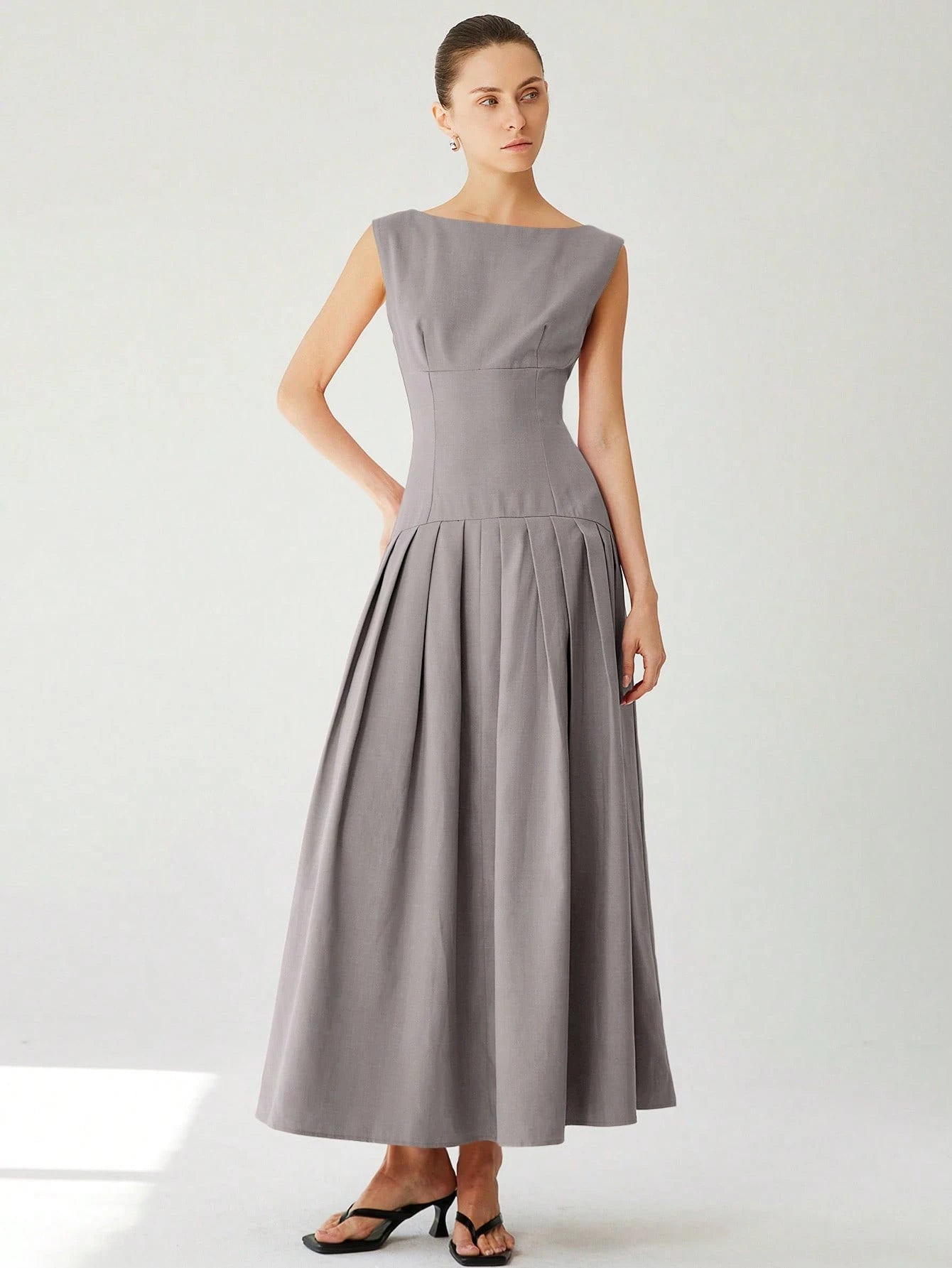 Aveloria Modichic Vestido de Coquetel Elegante de Manga Curta Sexy com Cintura Marcada, Cintura Baixa, Bainha Plissada e Babados Extra Longo Vermelho para Mulheres, Adequado para o Dia dos Namorados