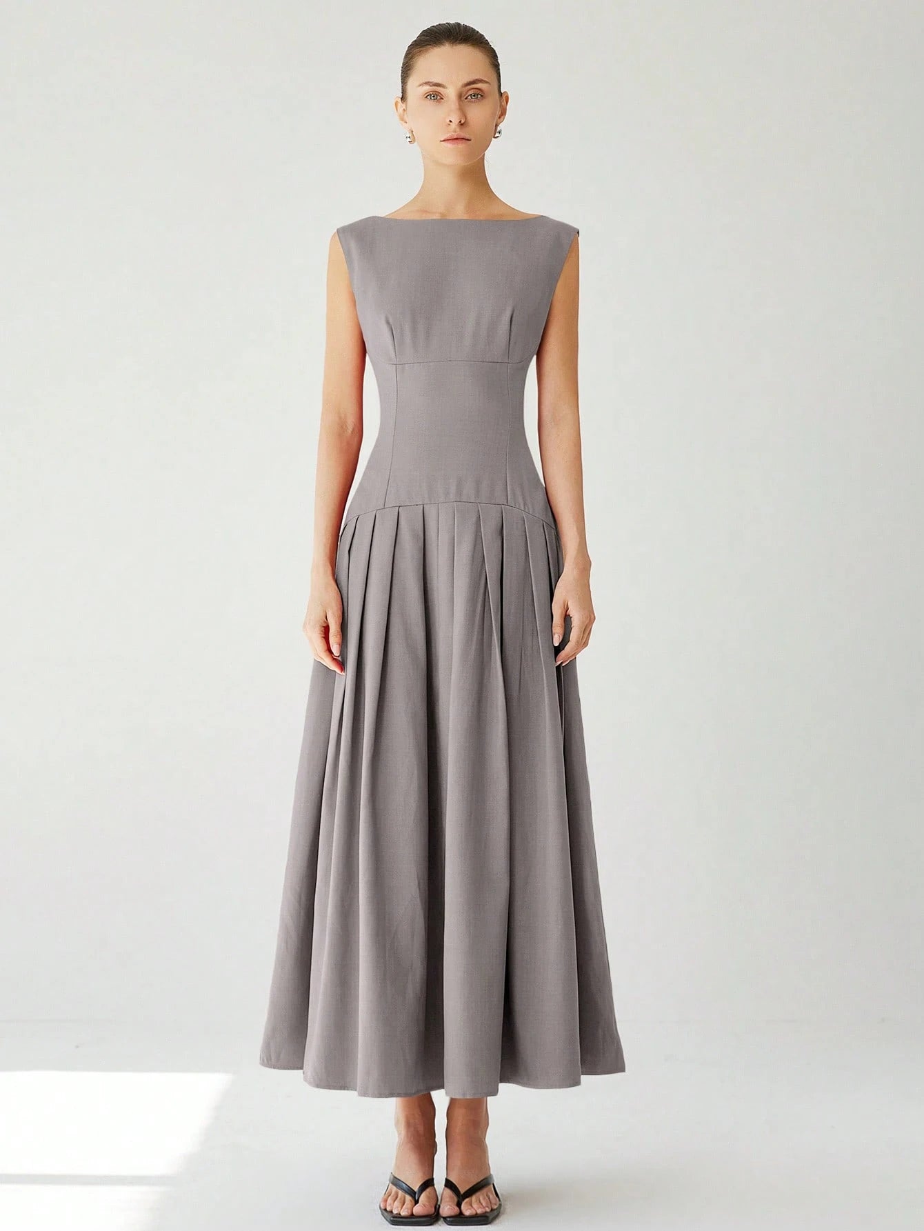 Aveloria Modichic Vestido de Coquetel Elegante de Manga Curta Sexy com Cintura Marcada, Cintura Baixa, Bainha Plissada e Babados Extra Longo Vermelho para Mulheres, Adequado para o Dia dos Namorados