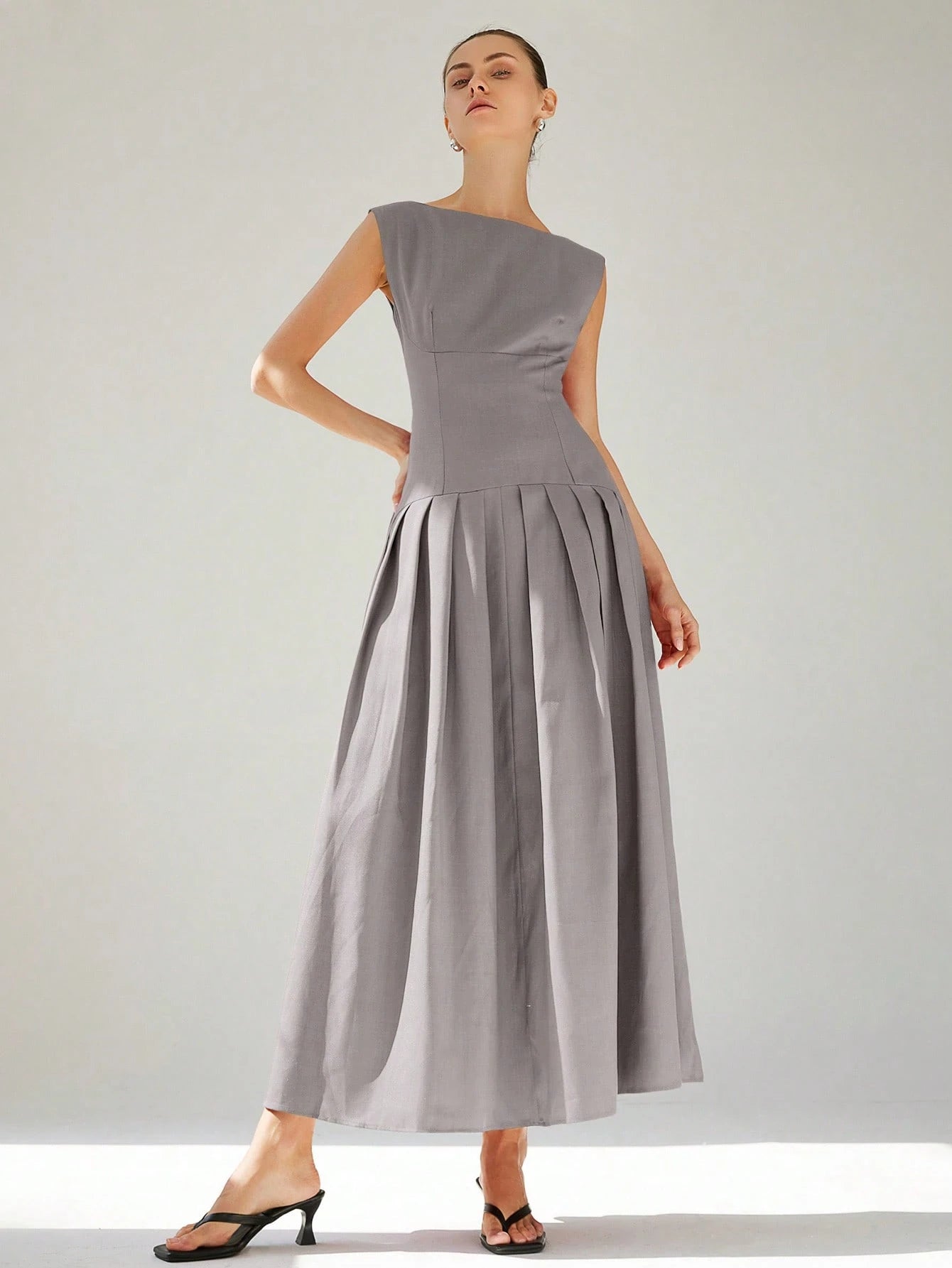 Aveloria Modichic Vestido de Coquetel Elegante de Manga Curta Sexy com Cintura Marcada, Cintura Baixa, Bainha Plissada e Babados Extra Longo Vermelho para Mulheres, Adequado para o Dia dos Namorados