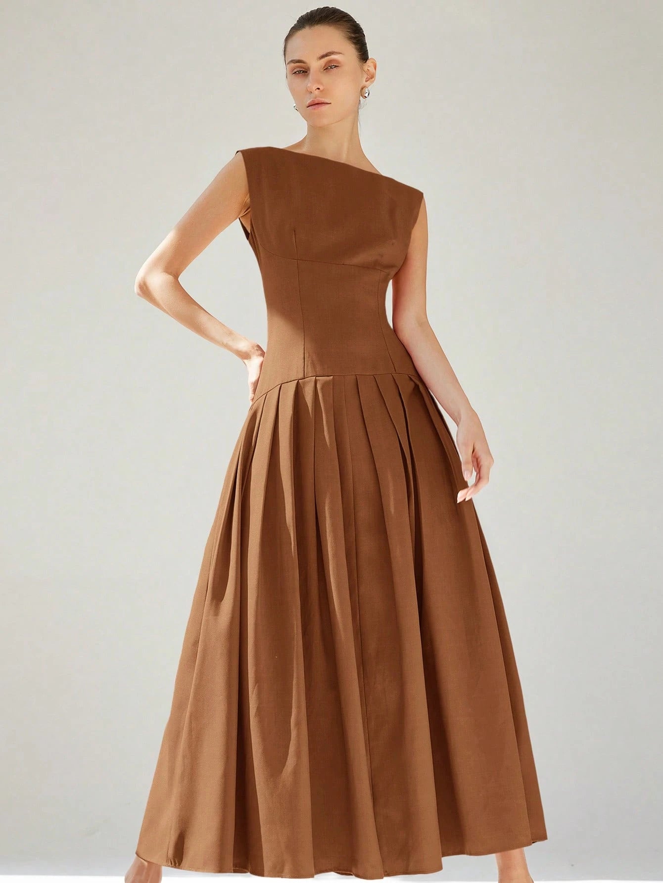 Aveloria Modichic Vestido de Coquetel Elegante de Manga Curta Sexy com Cintura Marcada, Cintura Baixa, Bainha Plissada e Babados Extra Longo Vermelho para Mulheres, Adequado para o Dia dos Namorados
