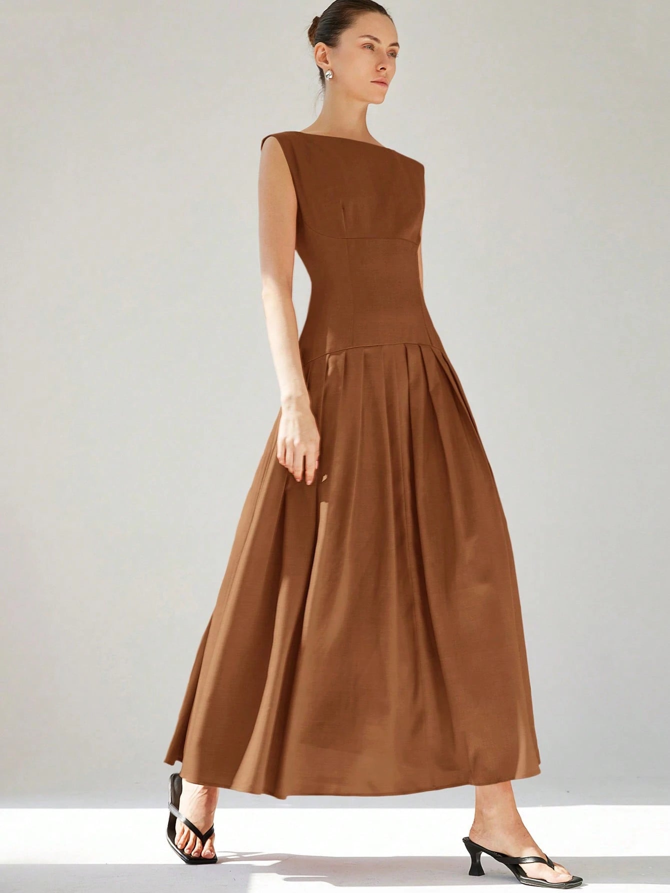 Aveloria Modichic Vestido de Coquetel Elegante de Manga Curta Sexy com Cintura Marcada, Cintura Baixa, Bainha Plissada e Babados Extra Longo Vermelho para Mulheres, Adequado para o Dia dos Namorados