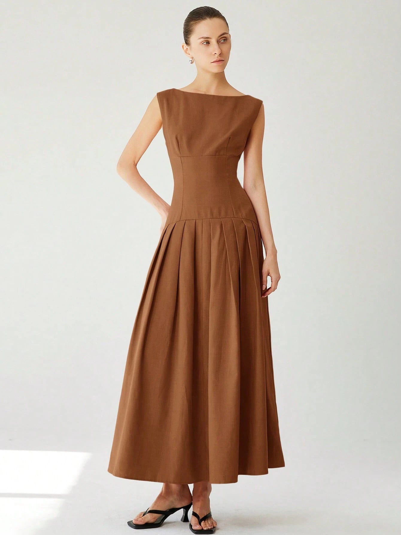 Aveloria Modichic Vestido de Coquetel Elegante de Manga Curta Sexy com Cintura Marcada, Cintura Baixa, Bainha Plissada e Babados Extra Longo Vermelho para Mulheres, Adequado para o Dia dos Namorados