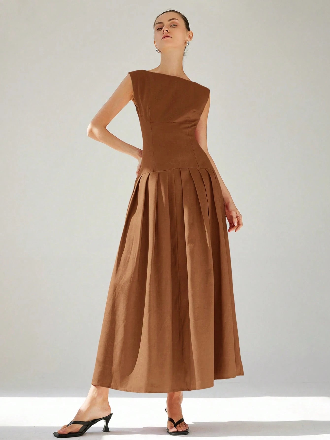 Aveloria Modichic Vestido de Coquetel Elegante de Manga Curta Sexy com Cintura Marcada, Cintura Baixa, Bainha Plissada e Babados Extra Longo Vermelho para Mulheres, Adequado para o Dia dos Namorados