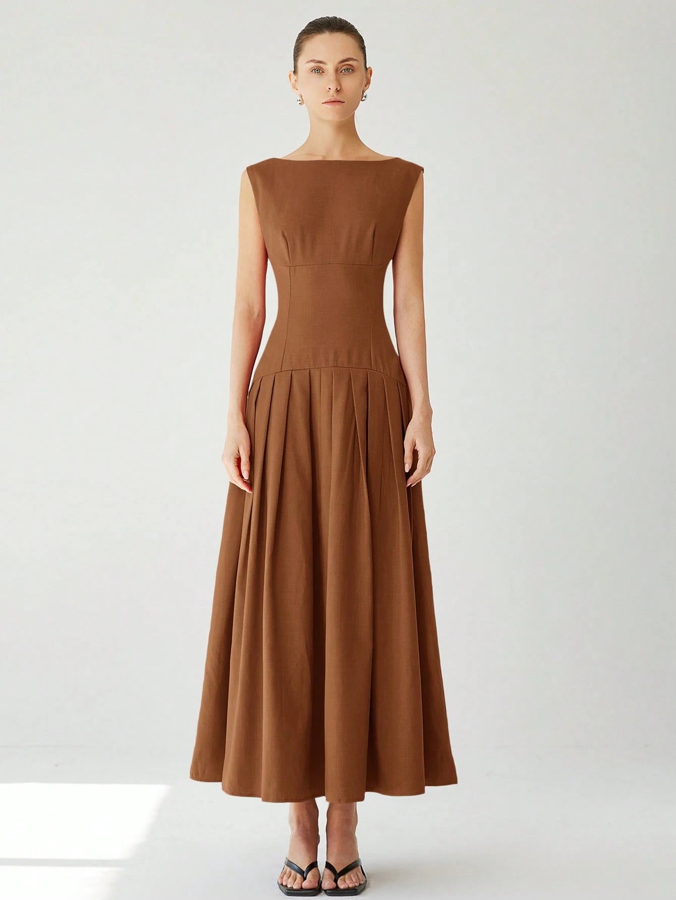 Aveloria Modichic Vestido de Coquetel Elegante de Manga Curta Sexy com Cintura Marcada, Cintura Baixa, Bainha Plissada e Babados Extra Longo Vermelho para Mulheres, Adequado para o Dia dos Namorados