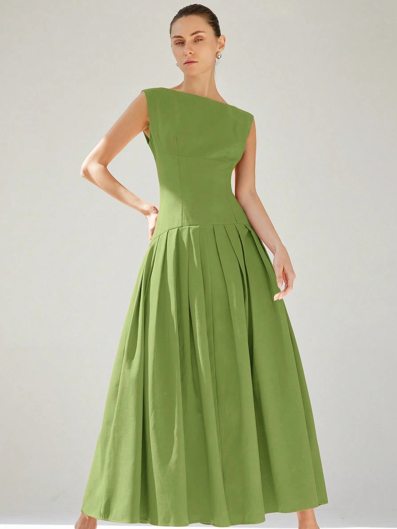 Aveloria Modichic Vestido de Coquetel Elegante de Manga Curta Sexy com Cintura Marcada, Cintura Baixa, Bainha Plissada e Babados Extra Longo Vermelho para Mulheres, Adequado para o Dia dos Namorados