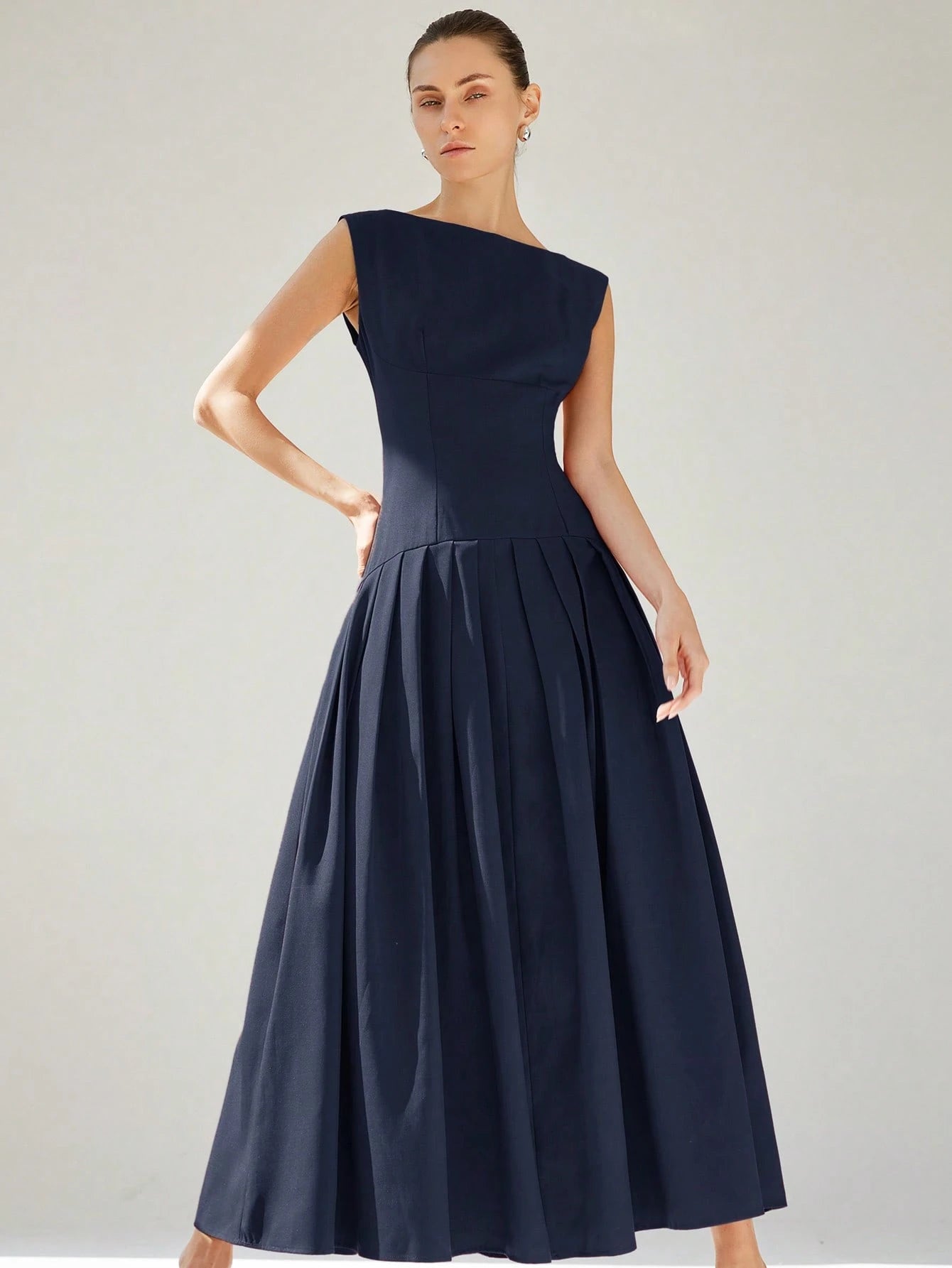 Aveloria Modichic Vestido de Coquetel Elegante de Manga Curta Sexy com Cintura Marcada, Cintura Baixa, Bainha Plissada e Babados Extra Longo Vermelho para Mulheres, Adequado para o Dia dos Namorados
