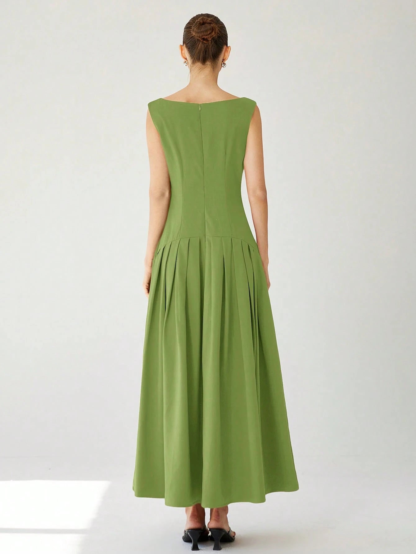 Aveloria Modichic Vestido de Coquetel Elegante de Manga Curta Sexy com Cintura Marcada, Cintura Baixa, Bainha Plissada e Babados Extra Longo Vermelho para Mulheres, Adequado para o Dia dos Namorados