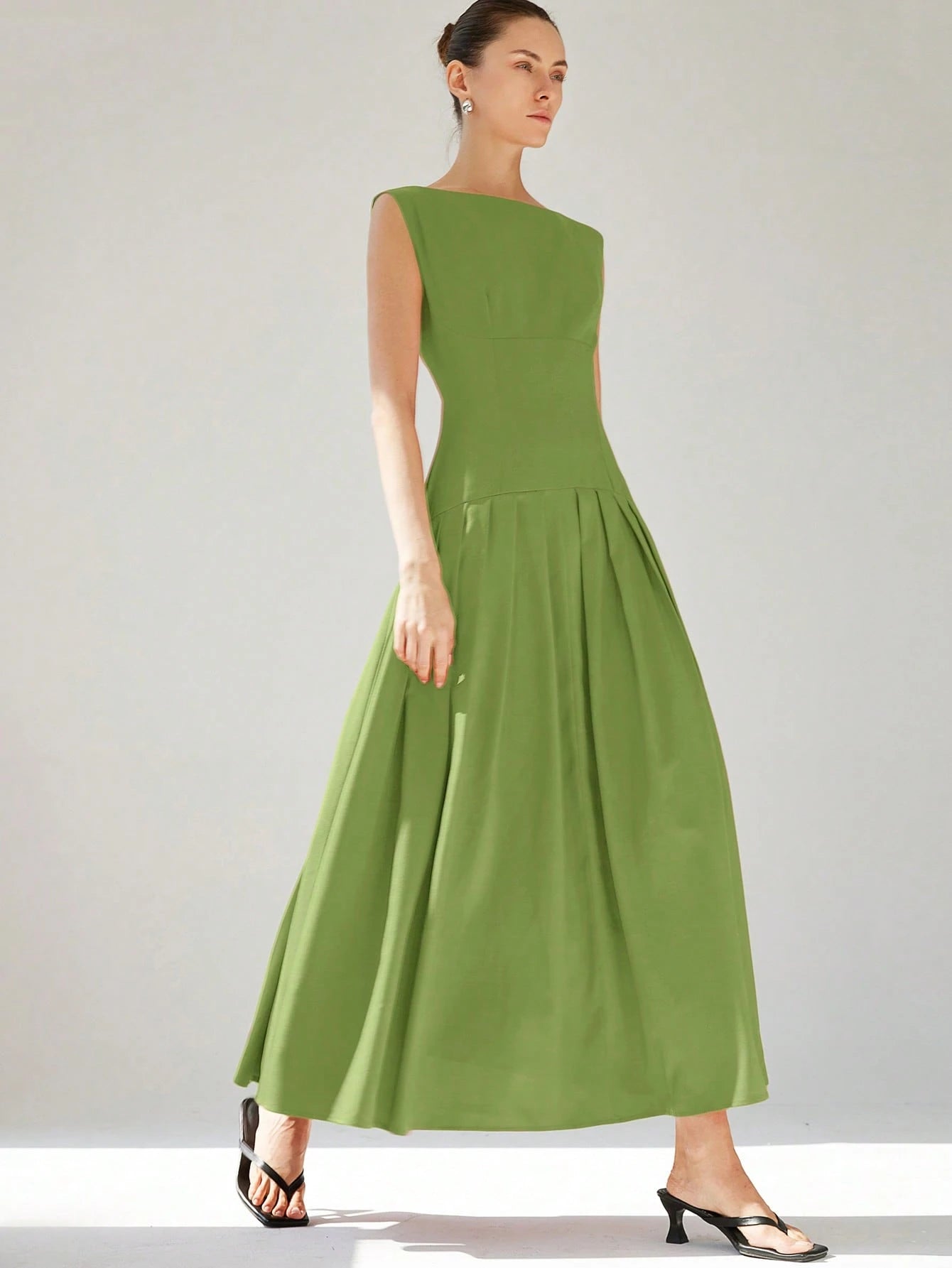 Aveloria Modichic Vestido de Coquetel Elegante de Manga Curta Sexy com Cintura Marcada, Cintura Baixa, Bainha Plissada e Babados Extra Longo Vermelho para Mulheres, Adequado para o Dia dos Namorados