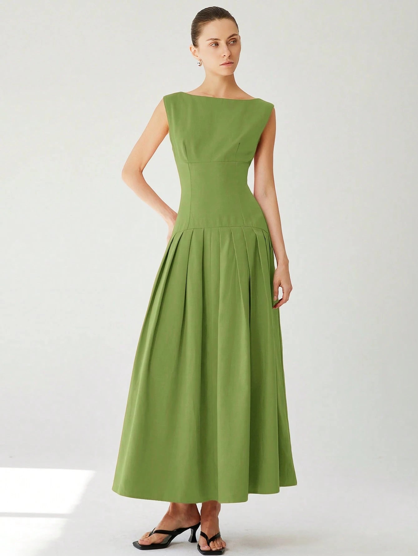 Aveloria Modichic Vestido de Coquetel Elegante de Manga Curta Sexy com Cintura Marcada, Cintura Baixa, Bainha Plissada e Babados Extra Longo Vermelho para Mulheres, Adequado para o Dia dos Namorados