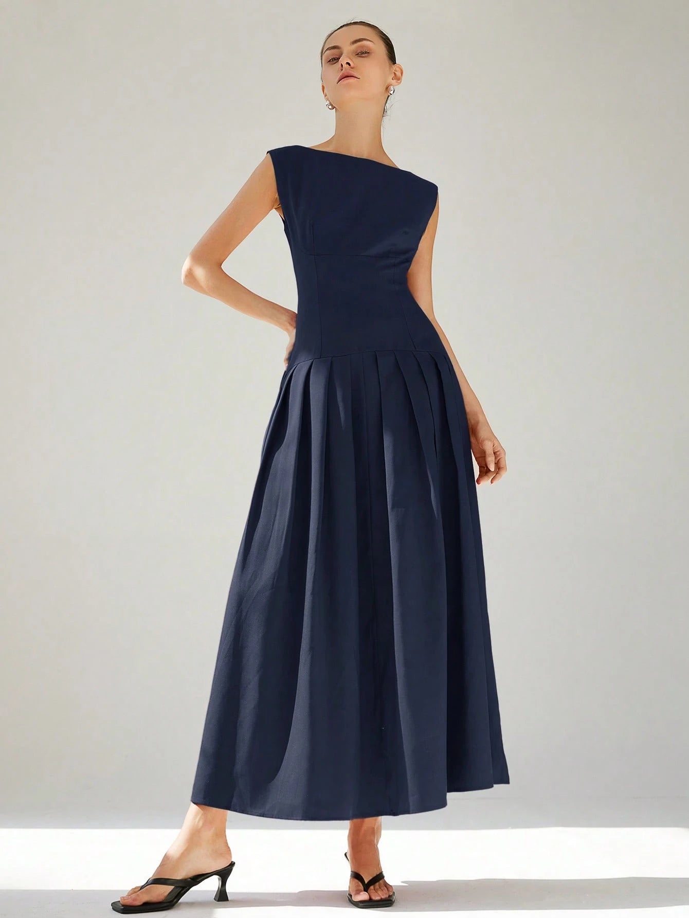 Aveloria Modichic Vestido de Coquetel Elegante de Manga Curta Sexy com Cintura Marcada, Cintura Baixa, Bainha Plissada e Babados Extra Longo Vermelho para Mulheres, Adequado para o Dia dos Namorados
