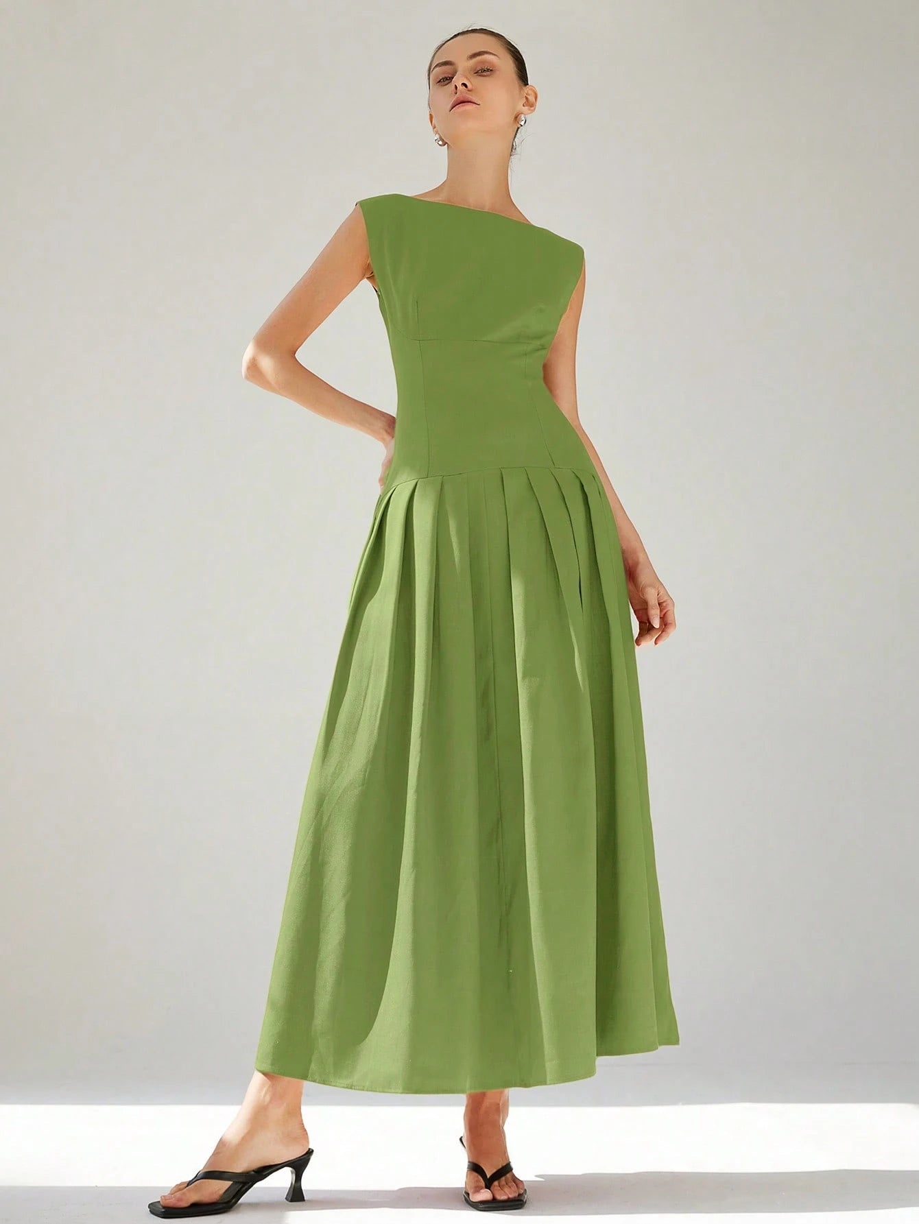 Aveloria Modichic Vestido de Coquetel Elegante de Manga Curta Sexy com Cintura Marcada, Cintura Baixa, Bainha Plissada e Babados Extra Longo Vermelho para Mulheres, Adequado para o Dia dos Namorados