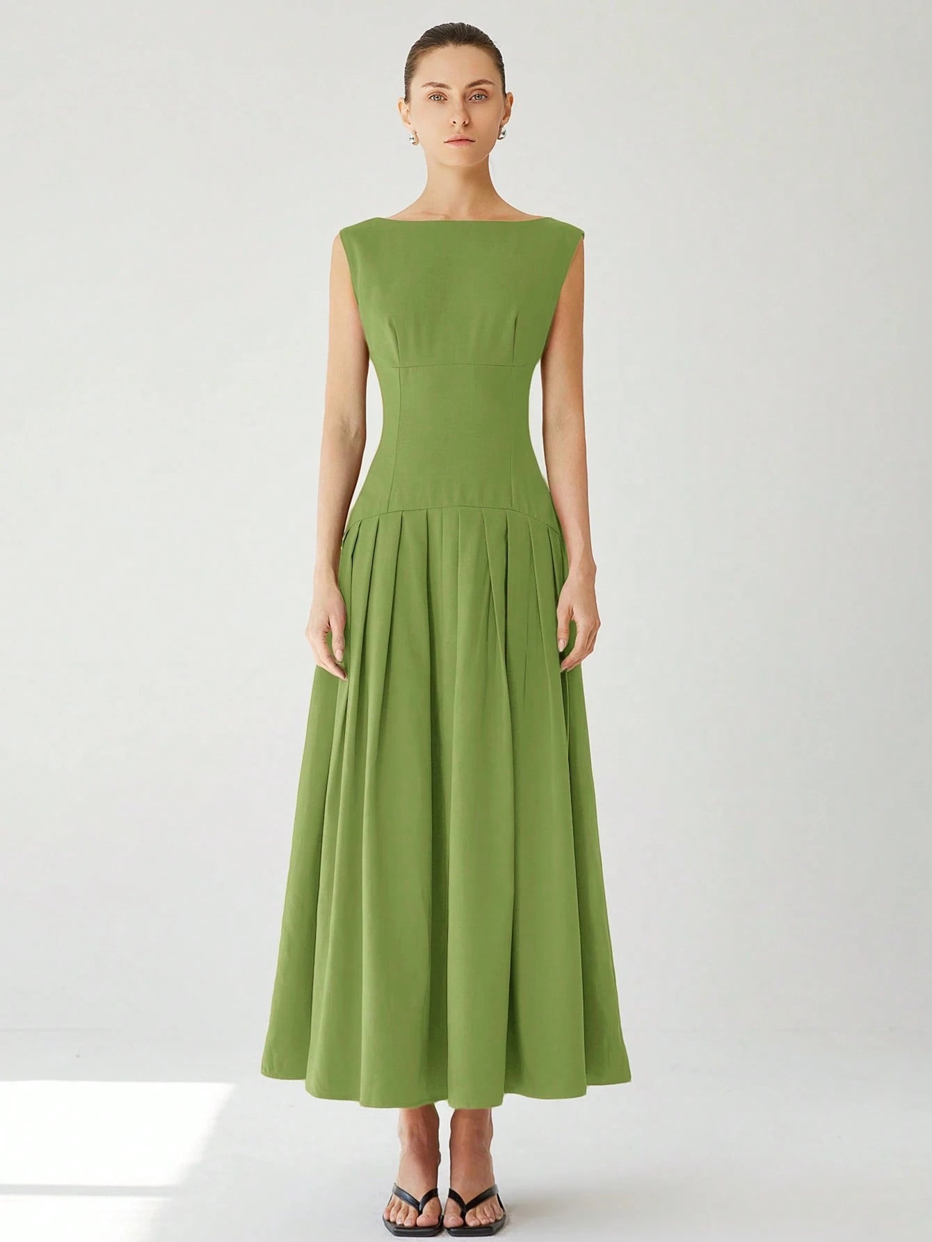 Aveloria Modichic Vestido de Coquetel Elegante de Manga Curta Sexy com Cintura Marcada, Cintura Baixa, Bainha Plissada e Babados Extra Longo Vermelho para Mulheres, Adequado para o Dia dos Namorados
