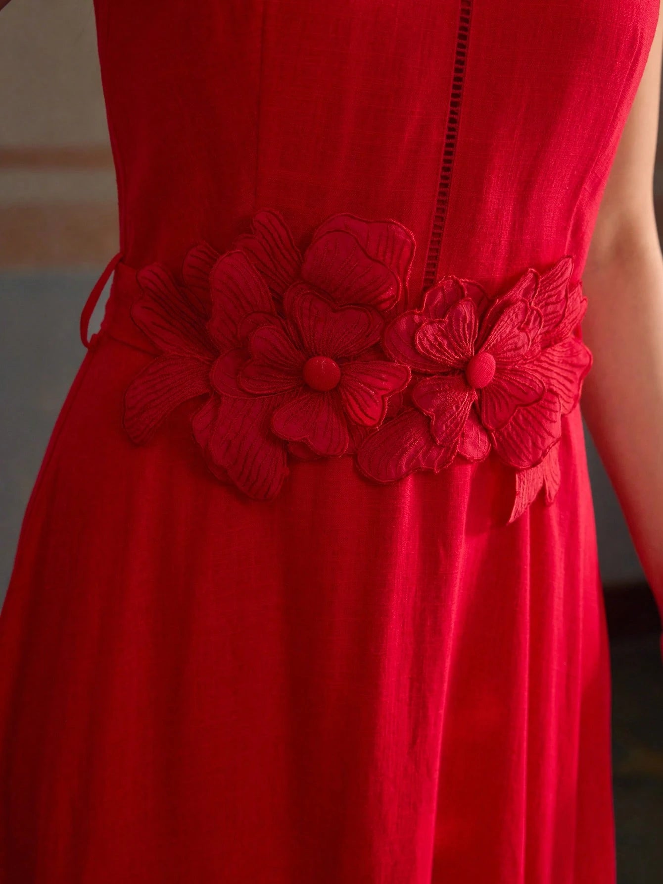 ZEYLAH VESTIDO DE LINHO COM CINTO