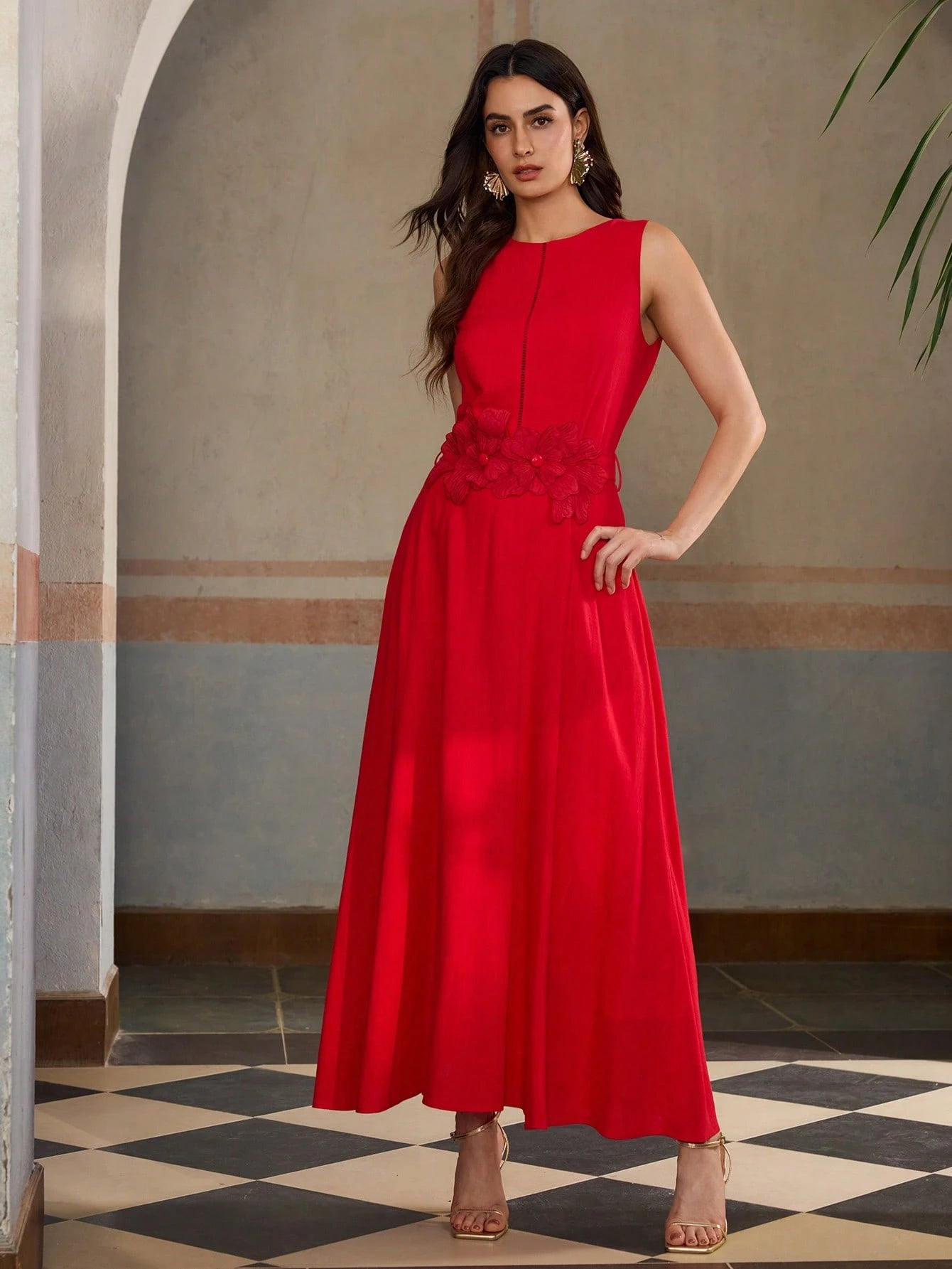 ZEYLAH VESTIDO DE LINHO COM CINTO