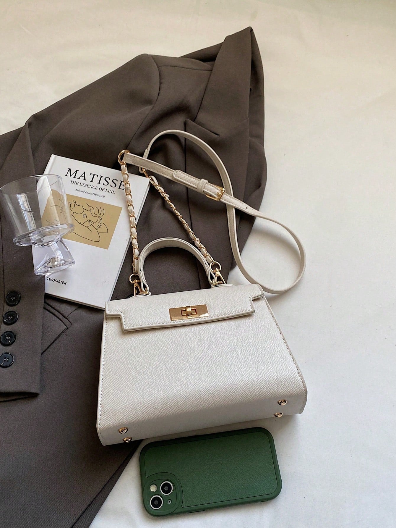 Nova Bolsa Feminina Padrão Crocodilo Brilhante, Grande Capacidade, Moda e Elegante, Acompanha Lenço Estiloso, Pode Ser Usada Como Bolsa de Ombro, Preta