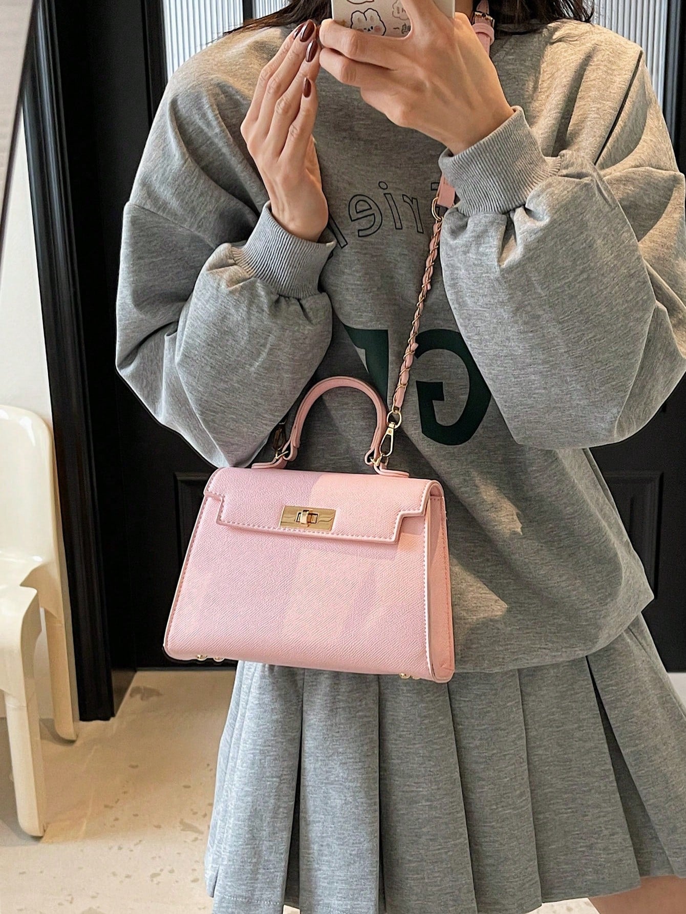 Nova Bolsa Feminina Padrão Crocodilo Brilhante, Grande Capacidade, Moda e Elegante, Acompanha Lenço Estiloso, Pode Ser Usada Como Bolsa de Ombro, Preta