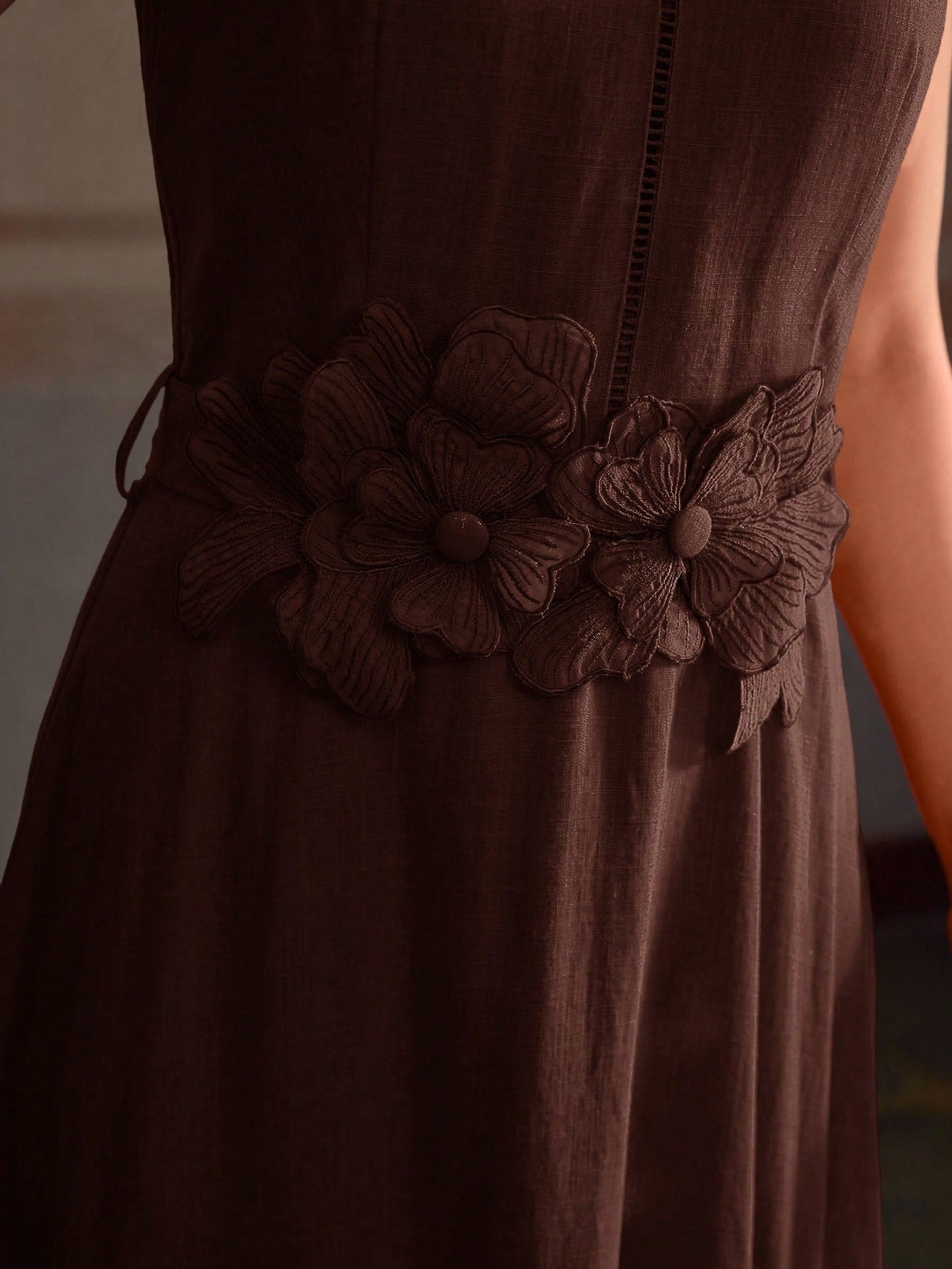 ZEYLAH VESTIDO DE LINHO COM CINTO