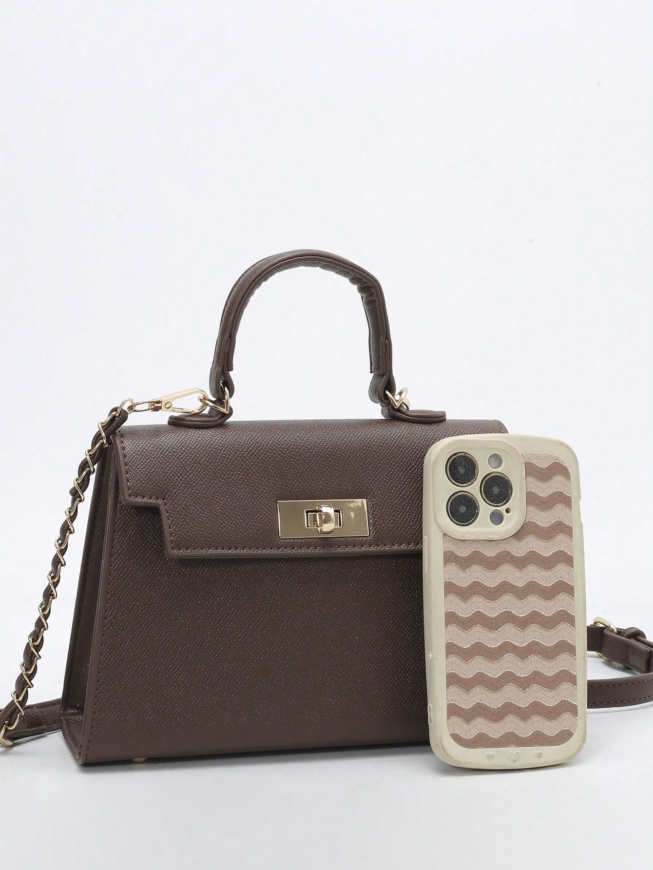 Nova Bolsa Feminina Padrão Crocodilo Brilhante, Grande Capacidade, Moda e Elegante, Acompanha Lenço Estiloso, Pode Ser Usada Como Bolsa de Ombro, Preta