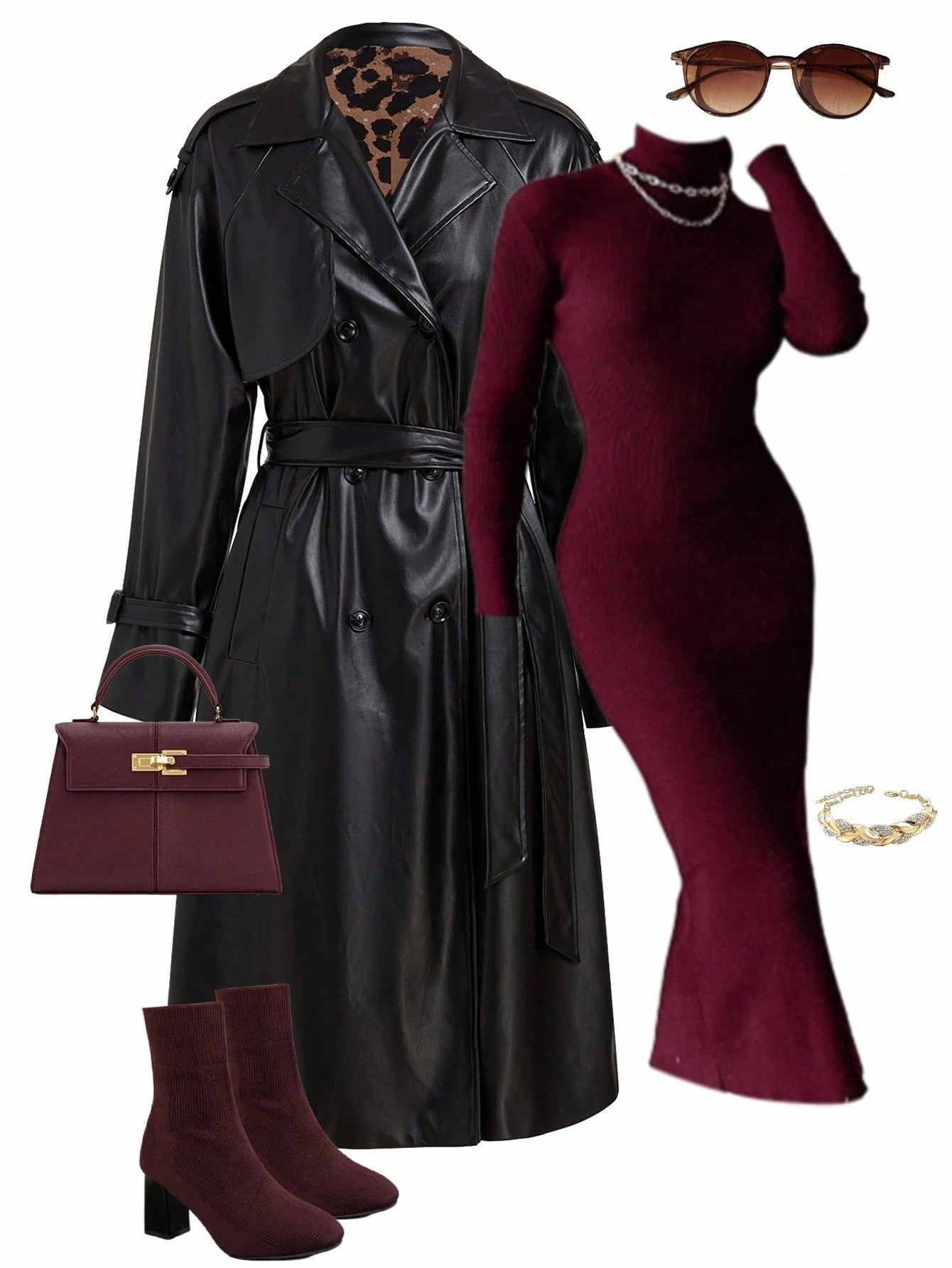 Solivie Casaco Trench de Mulher com Forro Térmico, Leve para Outono e Inverno