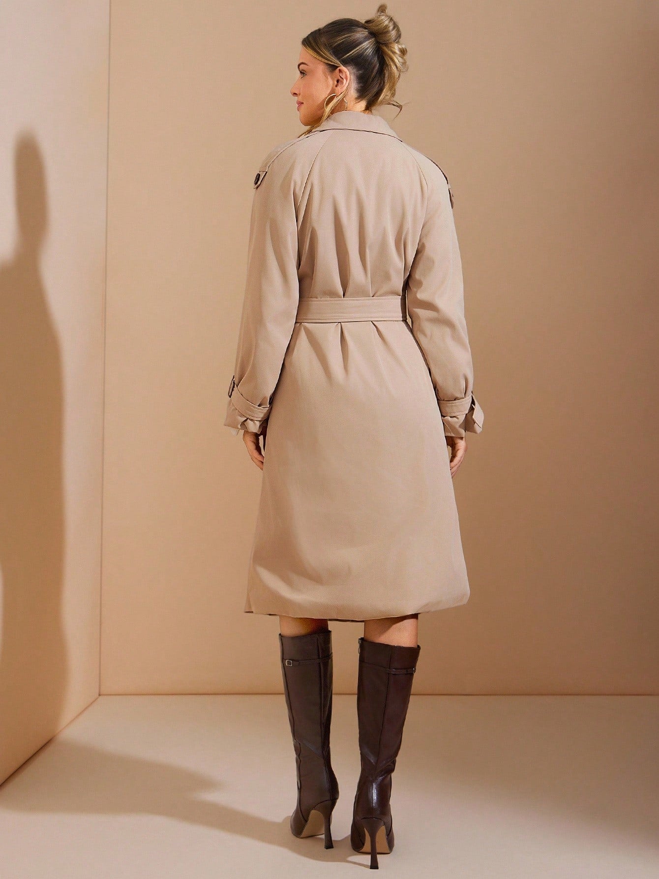 Solivie Casaco Trench de Mulher com Forro Térmico, Leve para Outono e Inverno