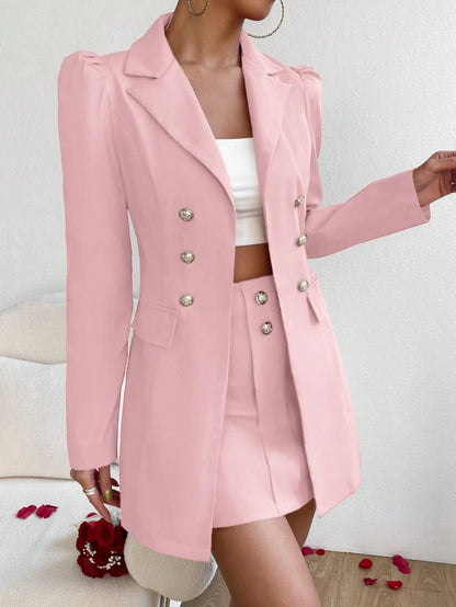 Chiquease Blazer & saia trespassado detalhe da aba