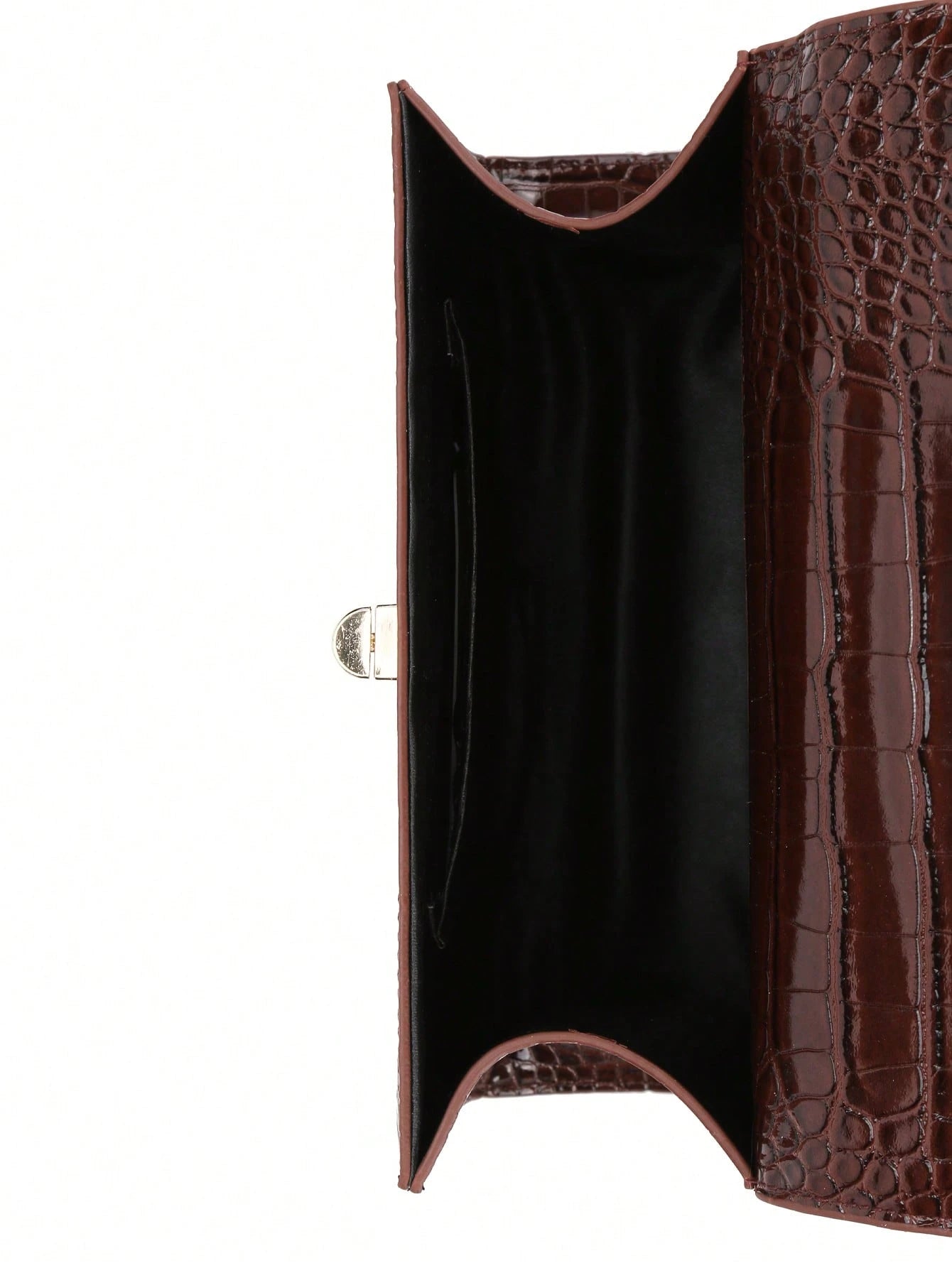 Nova Bolsa Feminina Padrão Crocodilo Brilhante, Grande Capacidade, Moda e Elegante, Acompanha Lenço Estiloso, Pode Ser Usada Como Bolsa de Ombro, Preta