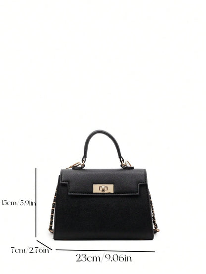 Nova Bolsa Feminina Padrão Crocodilo Brilhante, Grande Capacidade, Moda e Elegante, Acompanha Lenço Estiloso, Pode Ser Usada Como Bolsa de Ombro, Preta