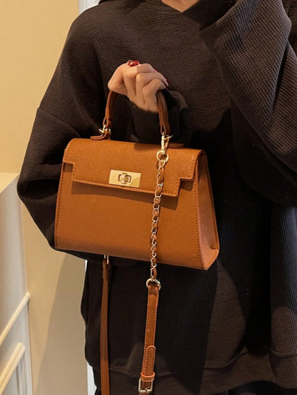 Nova Bolsa Feminina Padrão Crocodilo Brilhante, Grande Capacidade, Moda e Elegante, Acompanha Lenço Estiloso, Pode Ser Usada Como Bolsa de Ombro, Preta