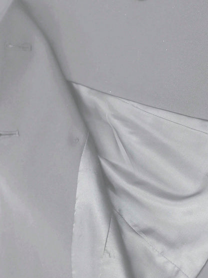 Aveloria Modichic Blazer Dupla-Amarração Respirável de Tecido Splice de Organza para Negócios e Transporte Versátil e Elegante de Alta Classe para Mulheres