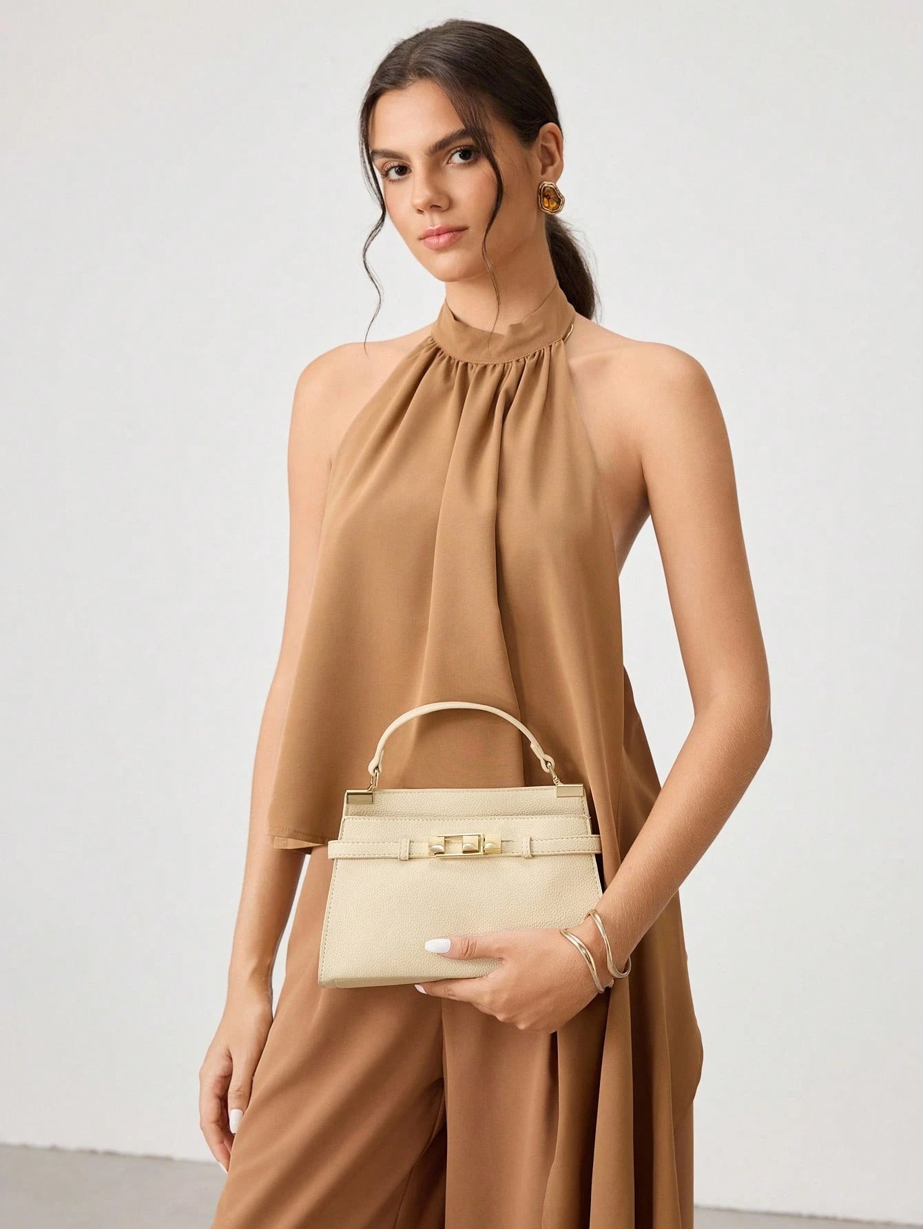 SHECARRY Bolsa de Ombro e Bolsa Feminina Versátil e Minimalista na Moda
