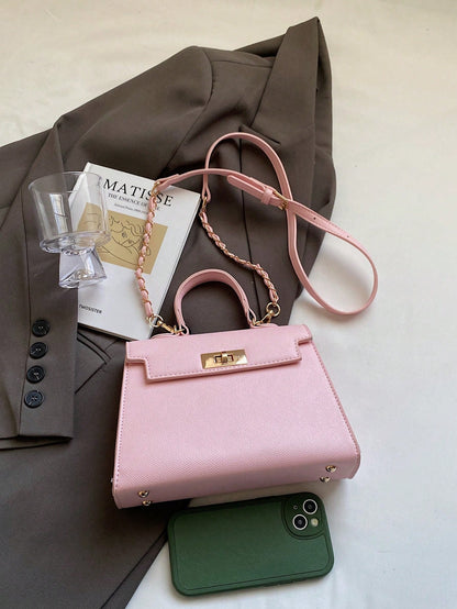 Nova Bolsa Feminina Padrão Crocodilo Brilhante, Grande Capacidade, Moda e Elegante, Acompanha Lenço Estiloso, Pode Ser Usada Como Bolsa de Ombro, Preta