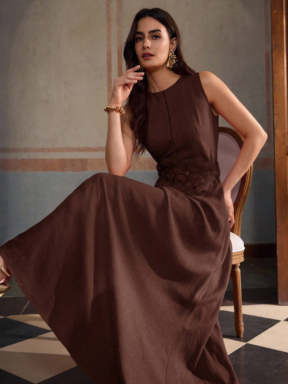 ZEYLAH VESTIDO DE LINHO COM CINTO