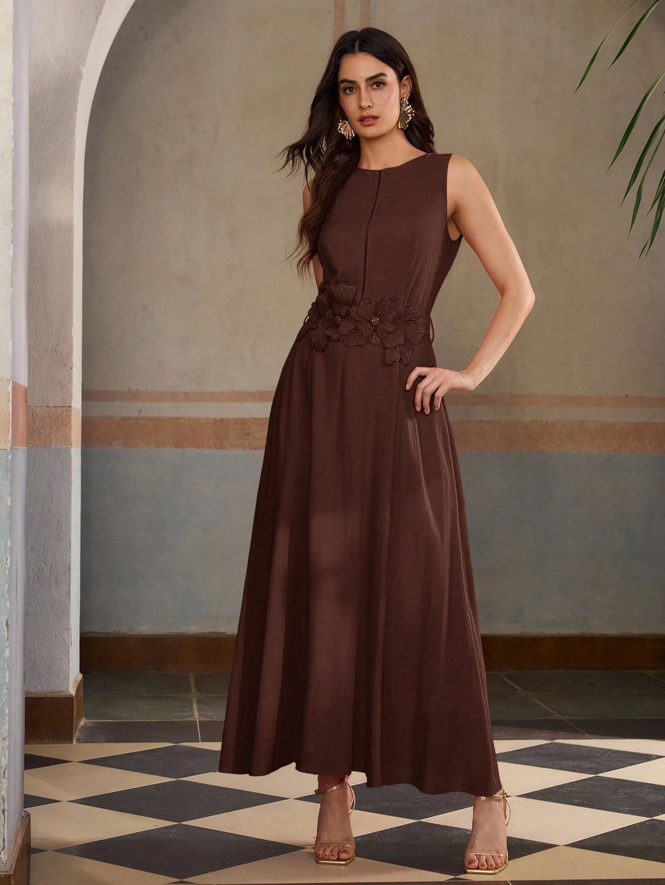ZEYLAH VESTIDO DE LINHO COM CINTO