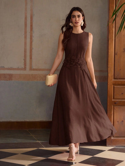 ZEYLAH VESTIDO DE LINHO COM CINTO