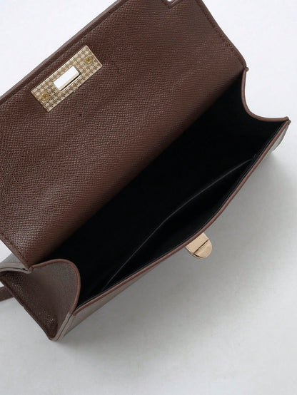 Nova Bolsa Feminina Padrão Crocodilo Brilhante, Grande Capacidade, Moda e Elegante, Acompanha Lenço Estiloso, Pode Ser Usada Como Bolsa de Ombro, Preta