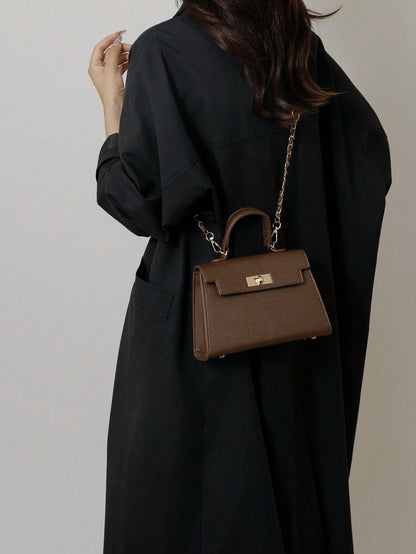 Nova Bolsa Feminina Padrão Crocodilo Brilhante, Grande Capacidade, Moda e Elegante, Acompanha Lenço Estiloso, Pode Ser Usada Como Bolsa de Ombro, Preta