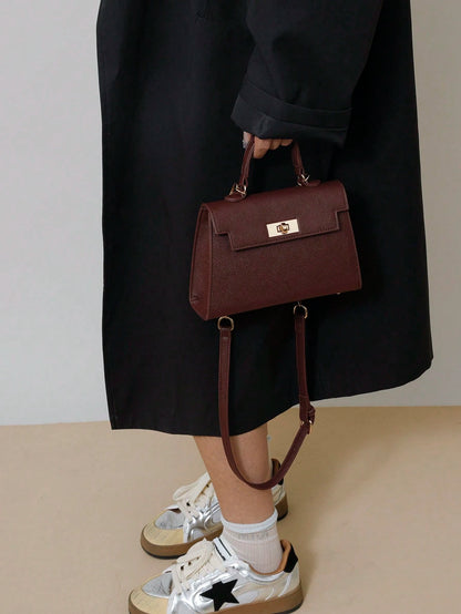 Nova Bolsa Feminina Padrão Crocodilo Brilhante, Grande Capacidade, Moda e Elegante, Acompanha Lenço Estiloso, Pode Ser Usada Como Bolsa de Ombro, Preta