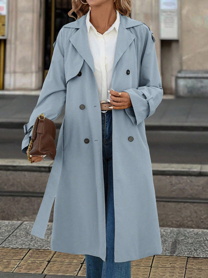 Solivie Casaco Trench de Mulher com Forro Térmico, Leve para Outono e Inverno