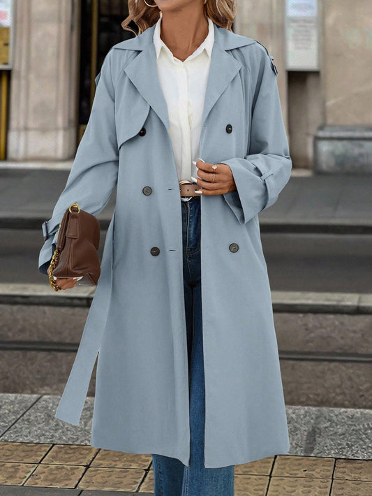 Solivie Casaco Trench de Mulher com Forro Térmico, Leve para Outono e Inverno