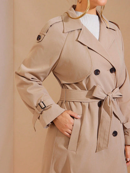 Solivie Casaco Trench de Mulher com Forro Térmico, Leve para Outono e Inverno
