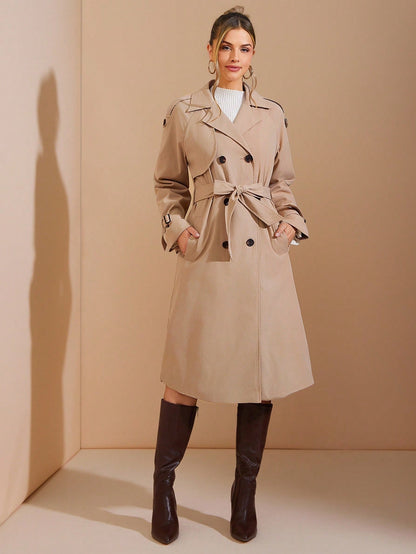 Solivie Casaco Trench de Mulher com Forro Térmico, Leve para Outono e Inverno