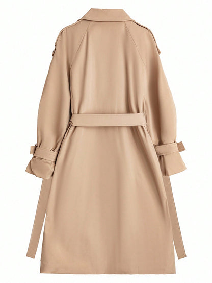 Solivie Casaco Trench de Mulher com Forro Térmico, Leve para Outono e Inverno