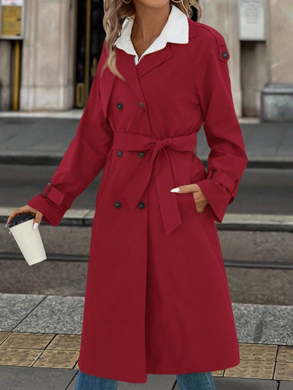 Solivie Casaco Trench de Mulher com Forro Térmico, Leve para Outono e Inverno
