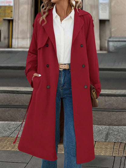 Solivie Casaco Trench de Mulher com Forro Térmico, Leve para Outono e Inverno